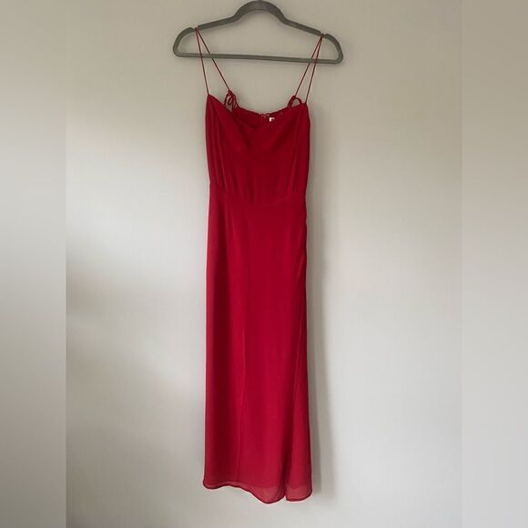 Reformation Kourtney Maxi MIDI Dress size 2 in Red - Picture 1 of 3